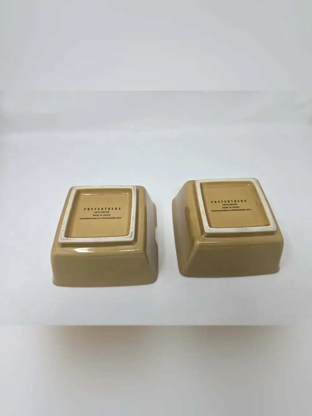 Pottery Barn Asian Square Noodle Soup Bowls Set of 2 Made in Japan 6